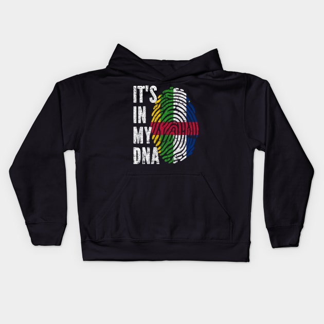 IT'S IN MY DNA Central African Republic Flag Men Women Kids Kids Hoodie by simonStufios